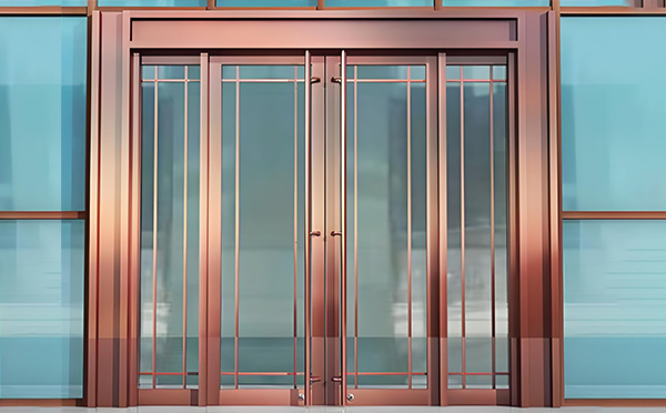 天水玻璃地弹门